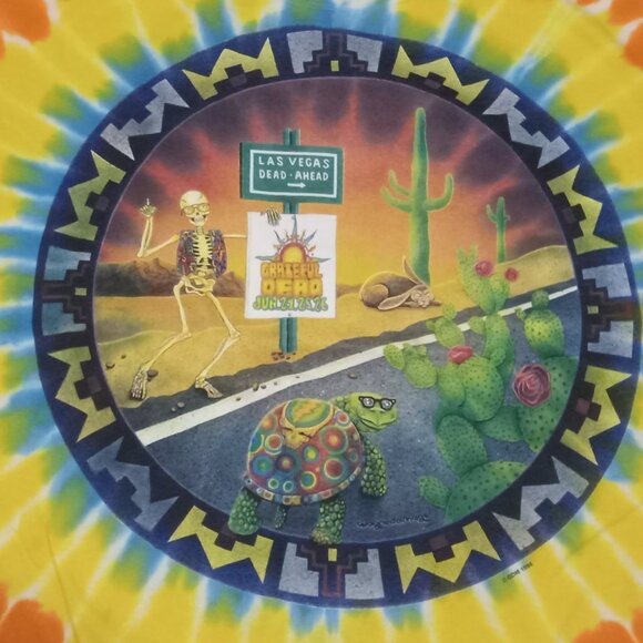 Grateful Dead Slow and Steady to Las Vegas M, L, XL Tie Dye T-Shirt - Picture 3 of 4